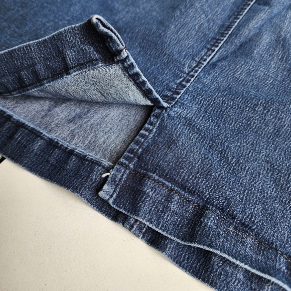 Riders by Lee Denim Jean Skirt Women's Blue Sz 18 Medium Cargo Pockets Stretch - Picture 8 of 9